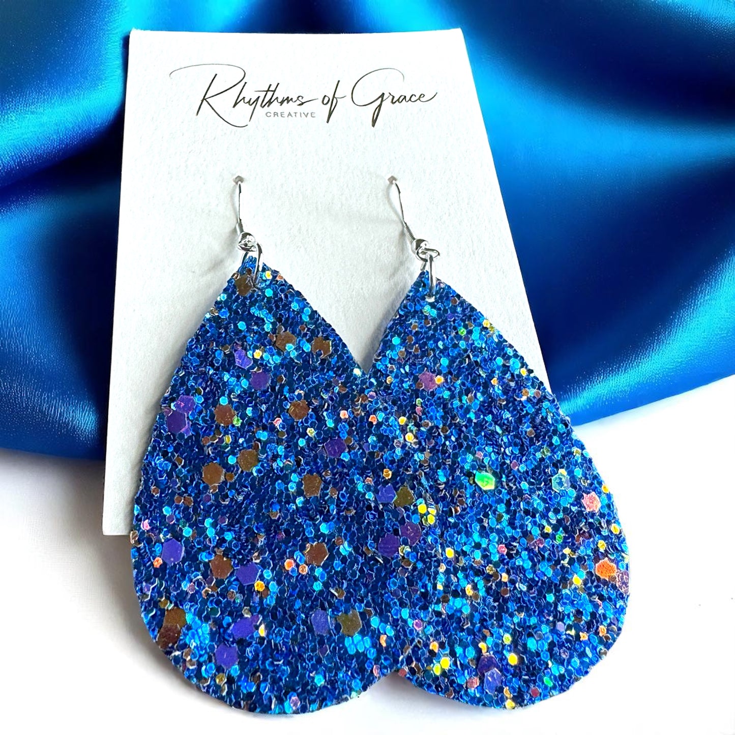 Sparkle & Shine: Glitter Teardrop Dangle Earrings ✨ - Rhythms of Grace Creative