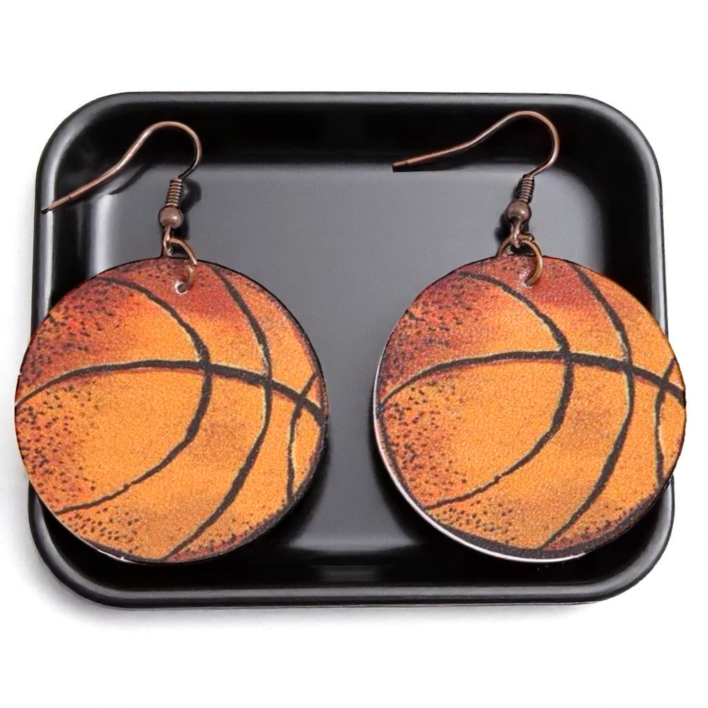 Slam Dunk Style: Basketball Dangle Earrings! 🏀