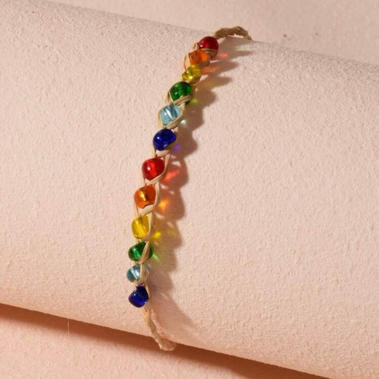 Rainbow Beaded Friendship Bracelet - The Perfect Accessory! 🌈
