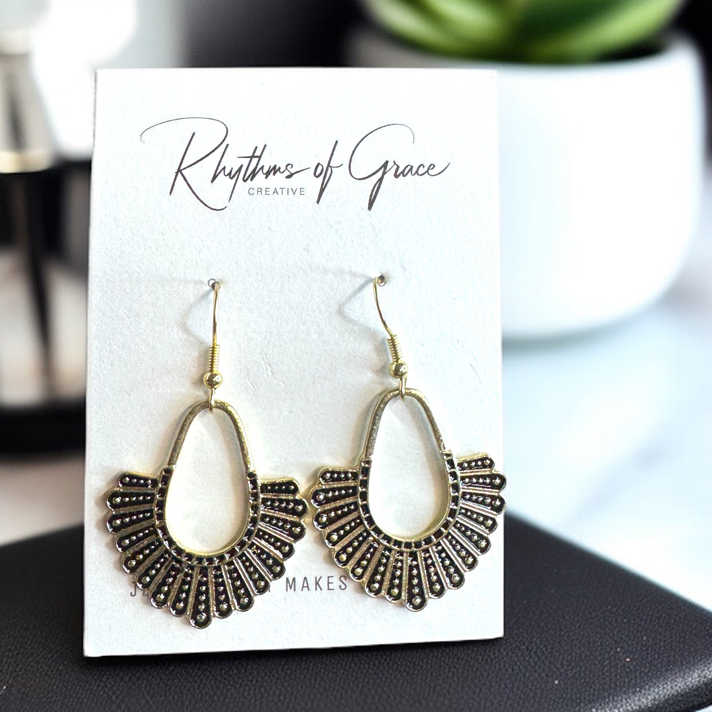 Dissent Earrings – Channel Your Inner RBG with Bold Elegance!