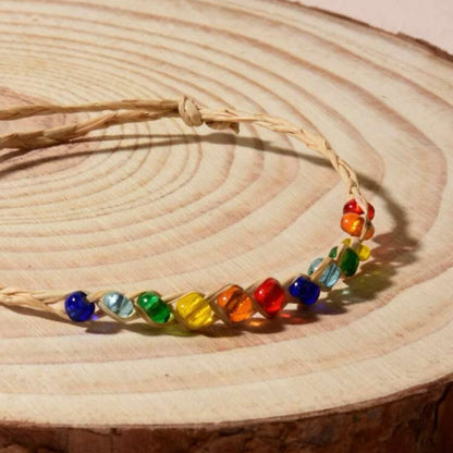 Rainbow Bracelet - Friendship Bracelet, Happy Easter, Beaded Bracelet, Easter Basket