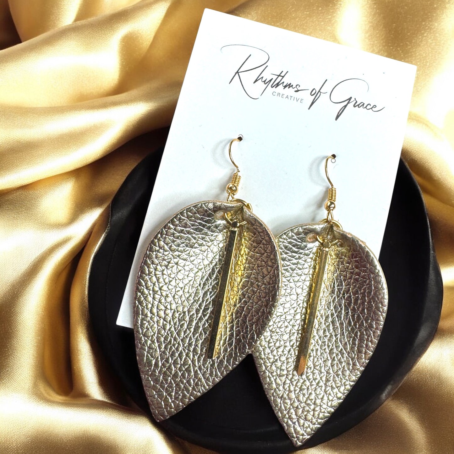 Glamorous Gold Teardrop Earrings with Charm Accent - Elevate Your Style!