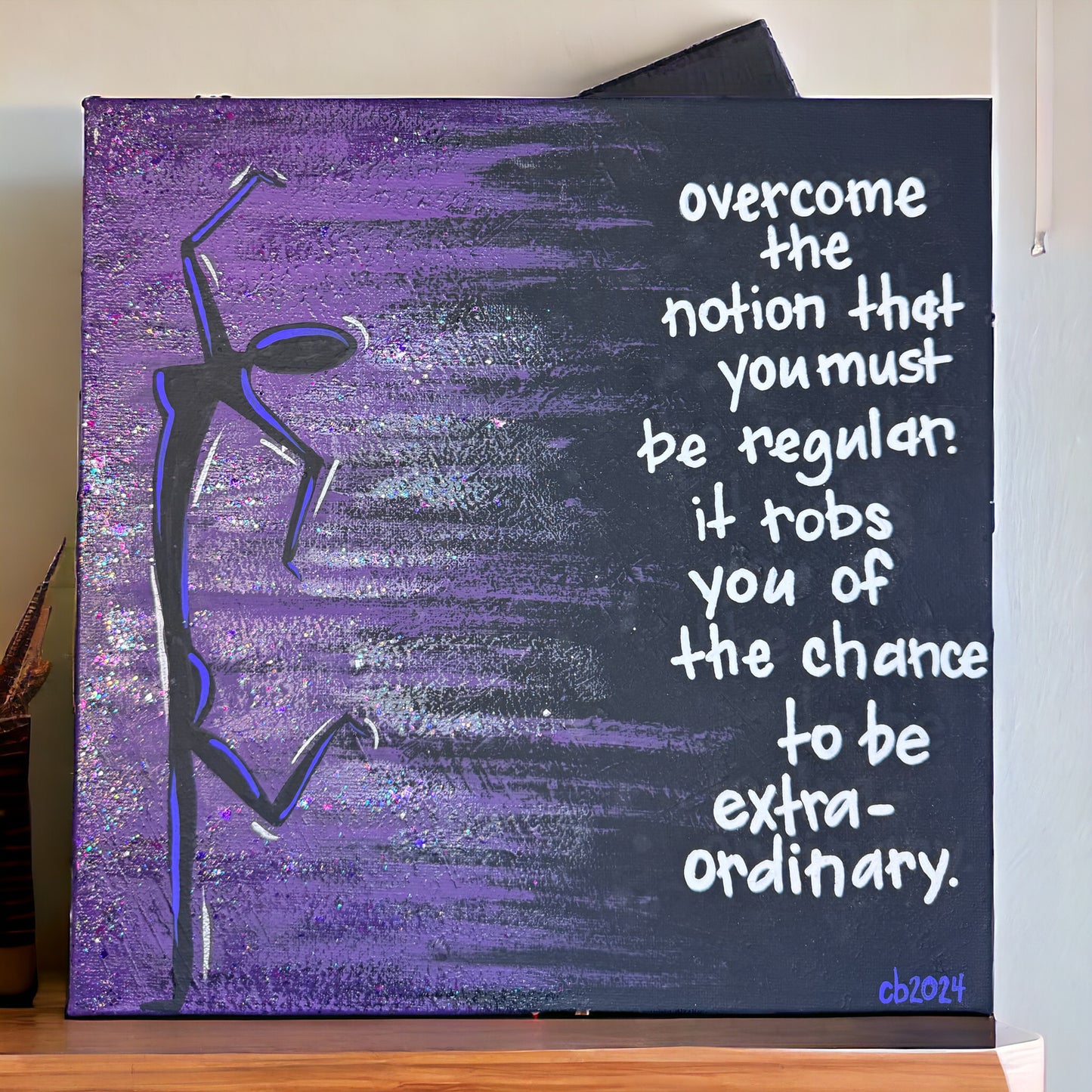 Stunning Original Hand-Painted Textured 1 x 12” Unframed Painting | Signed by Artist, Artwork