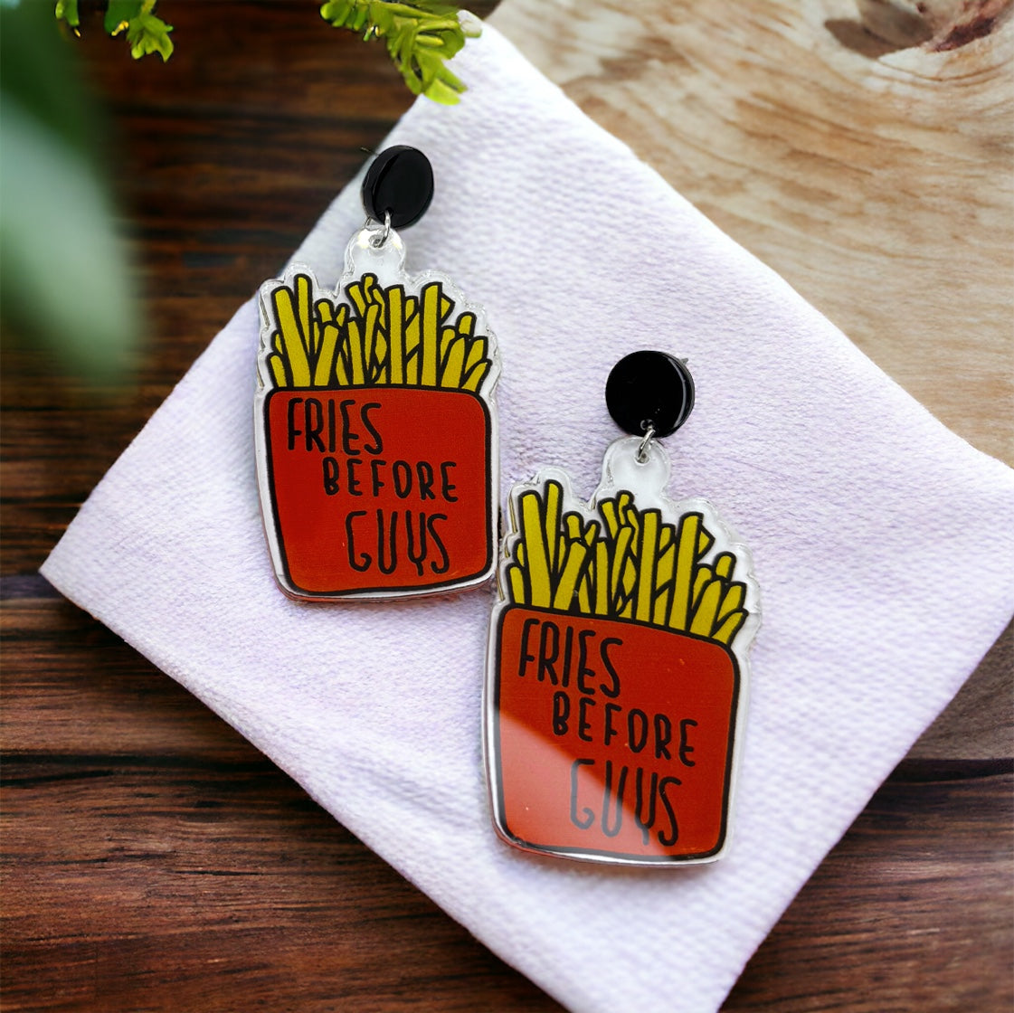 Fries Before Guys: Sassy Fast Food Earrings for Fierce Foodies! 🍟