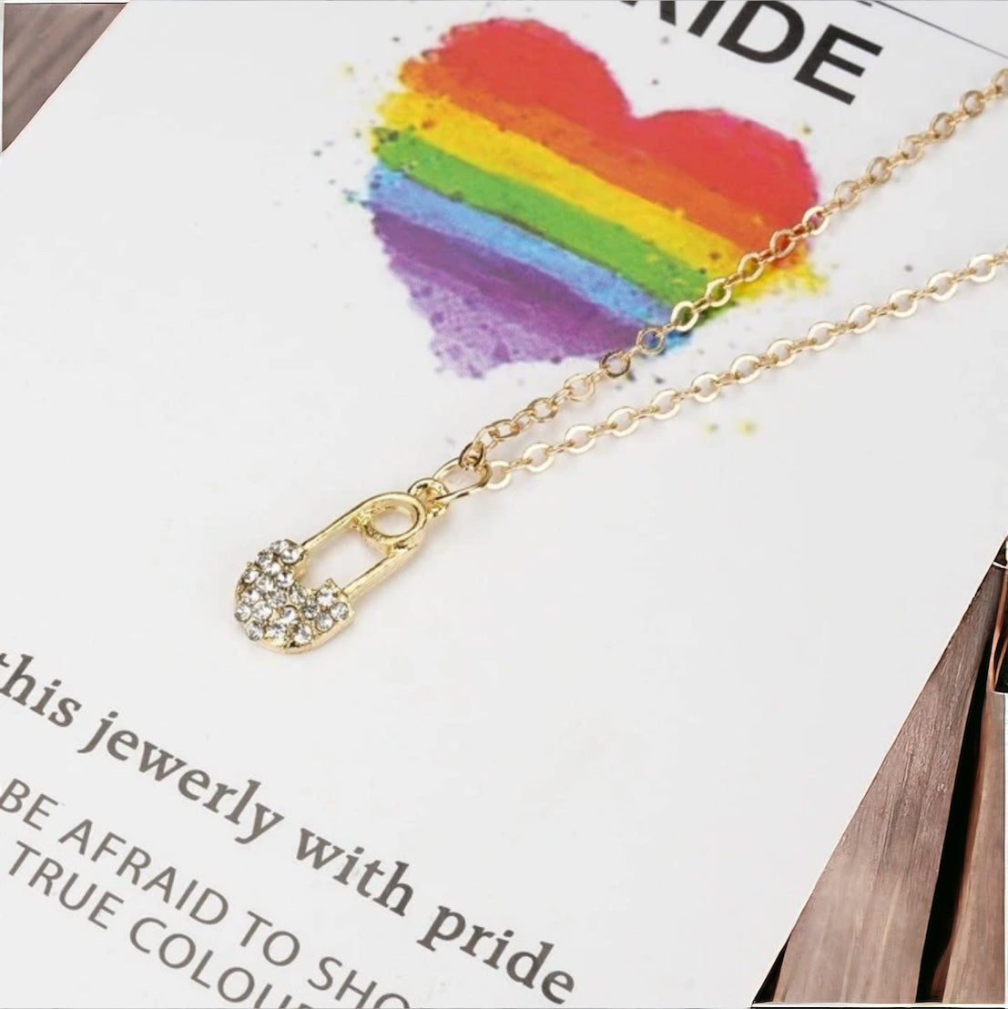 Sparkle with Pride: Love is Love Rainbow Necklace!