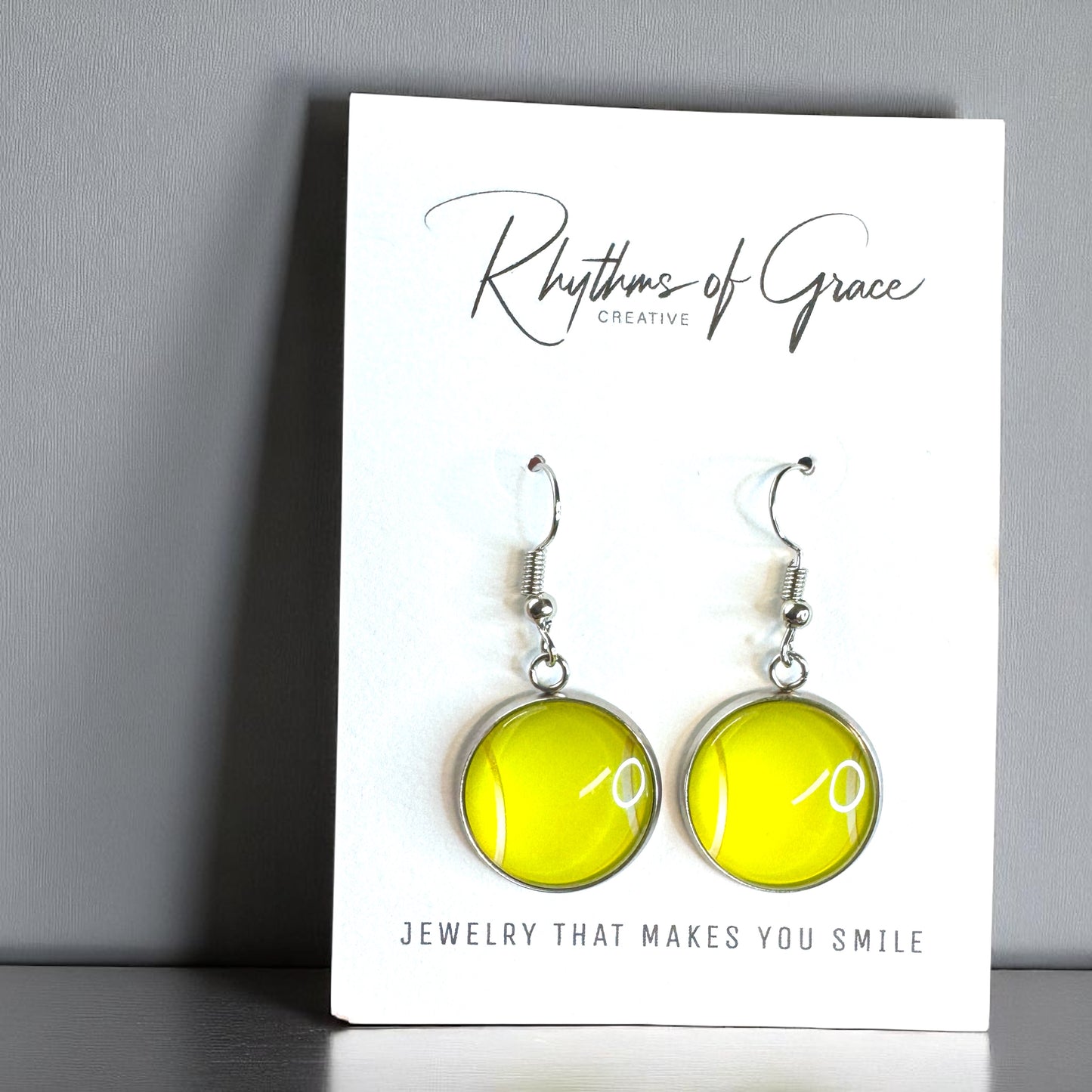 Serve Up Style with Tennis Cabochon Dangle Earrings! 🎾