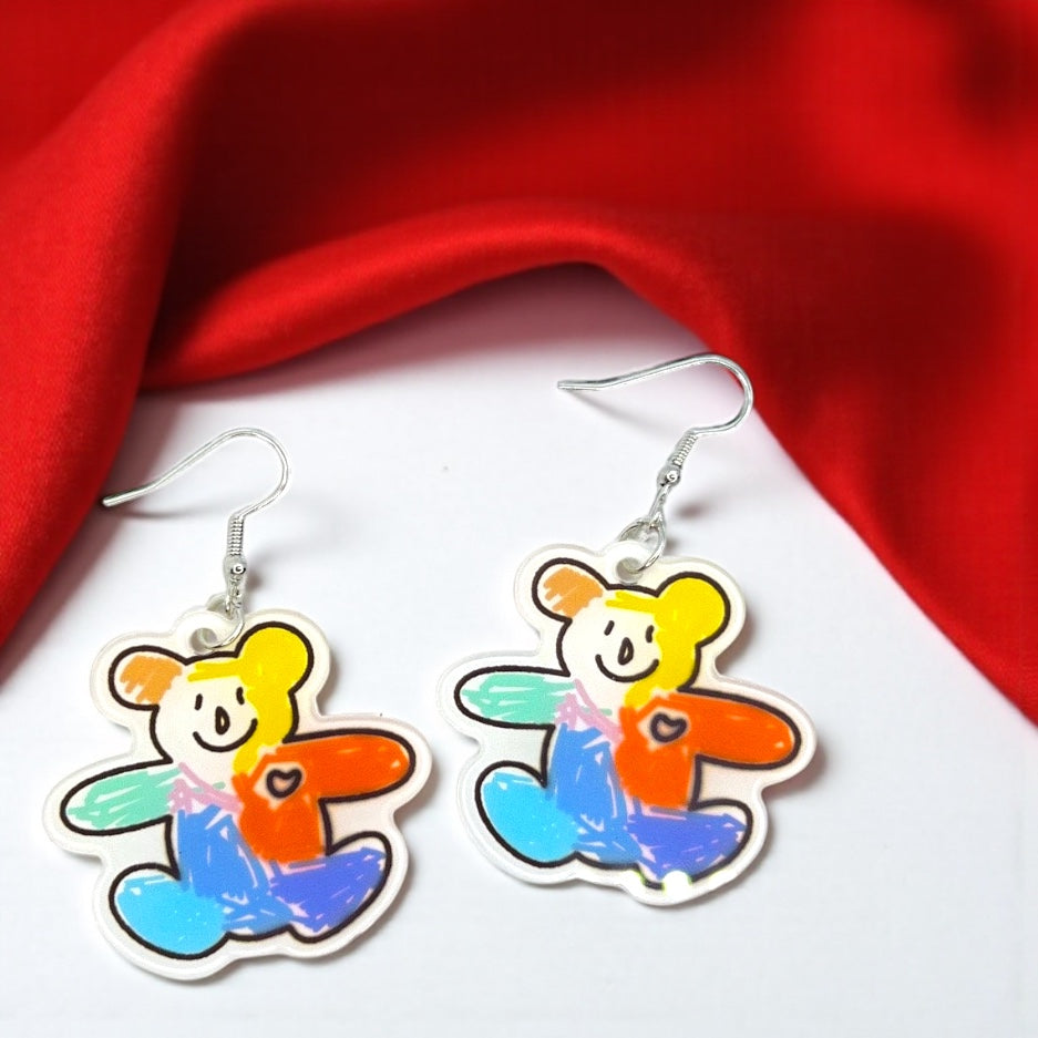 Teddy Bear Earrings - Whimsical Charm for the Young at Heart! 🧸