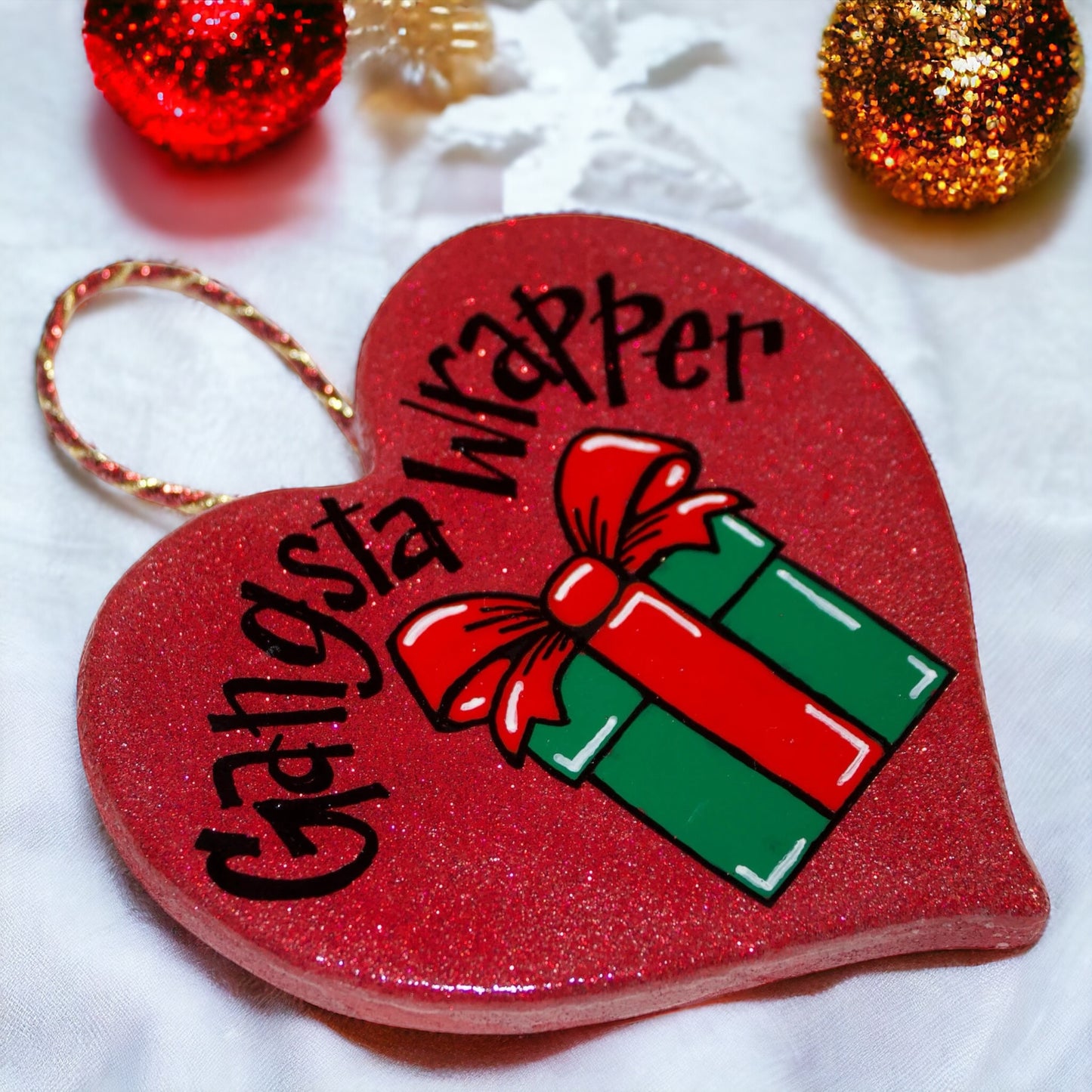 Holiday Hustler: Gangsta Wrapper Ornament for the Gift-Wrapping MVPs!