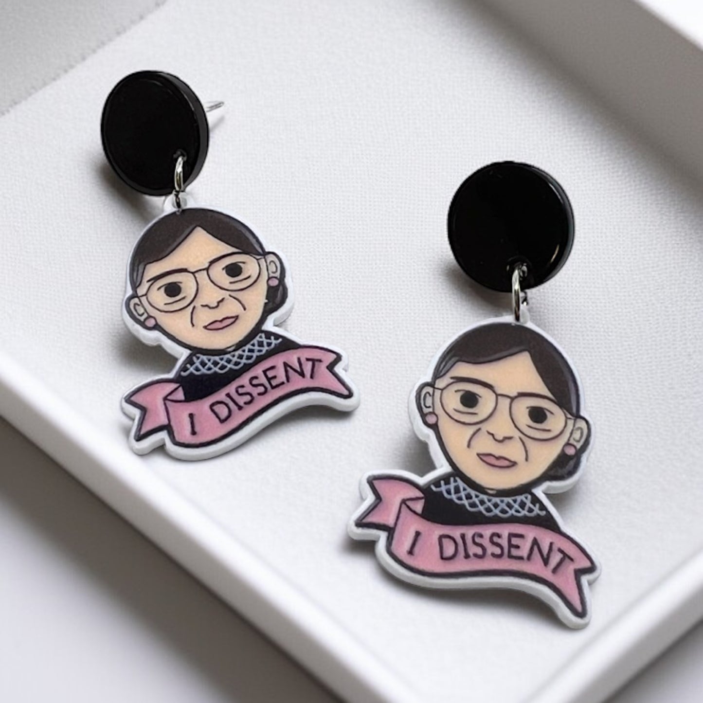 RBG Dangle Earrings: Wear Your Dissent in Style!