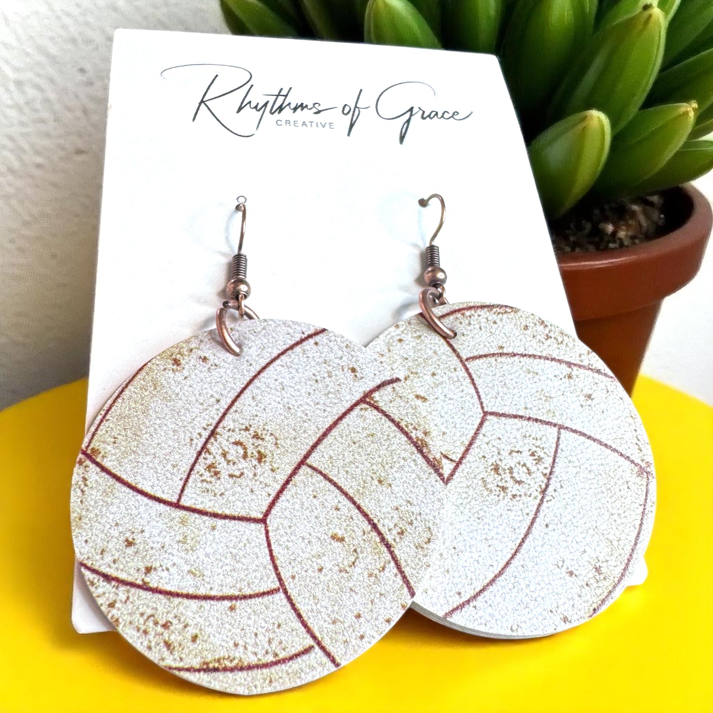 Spike Your Style with Volleyball Dangle Earrings! 🏐