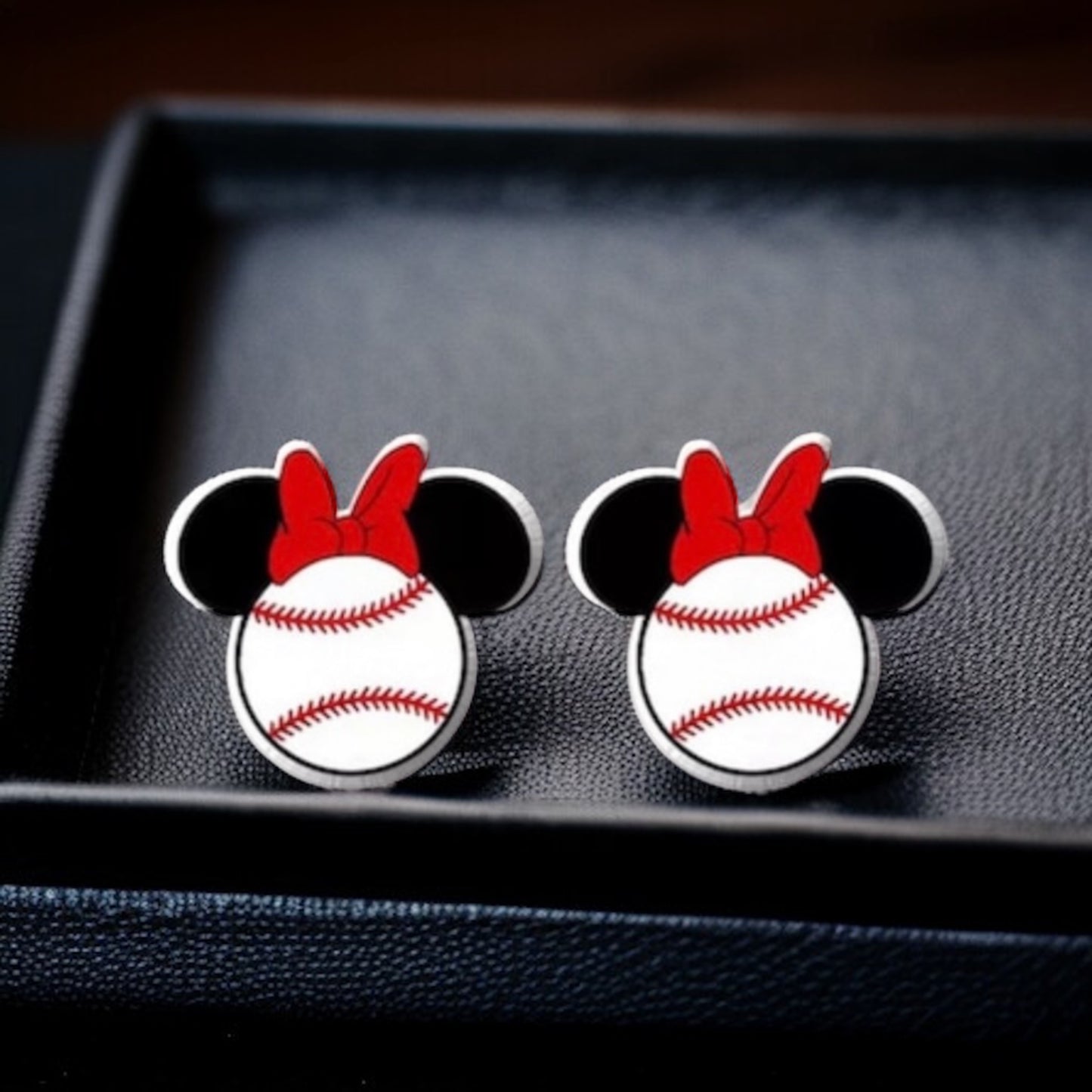 Mouse Ears Sports Stud Earrings: Jewelry for Athletes and Theme Park Lovers!