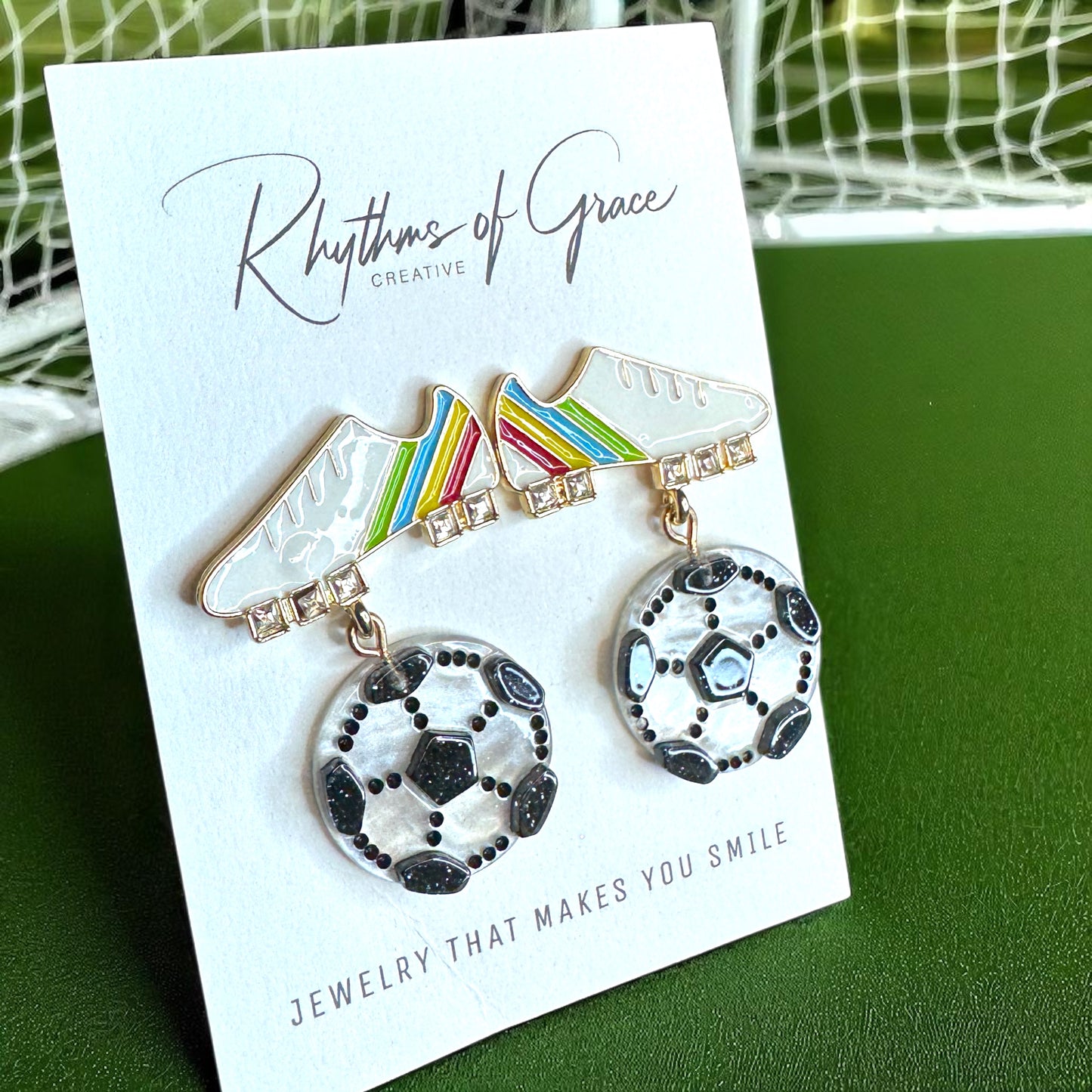 Score a Goal with Our Stunning Soccer Dangle Earrings! ⚽️