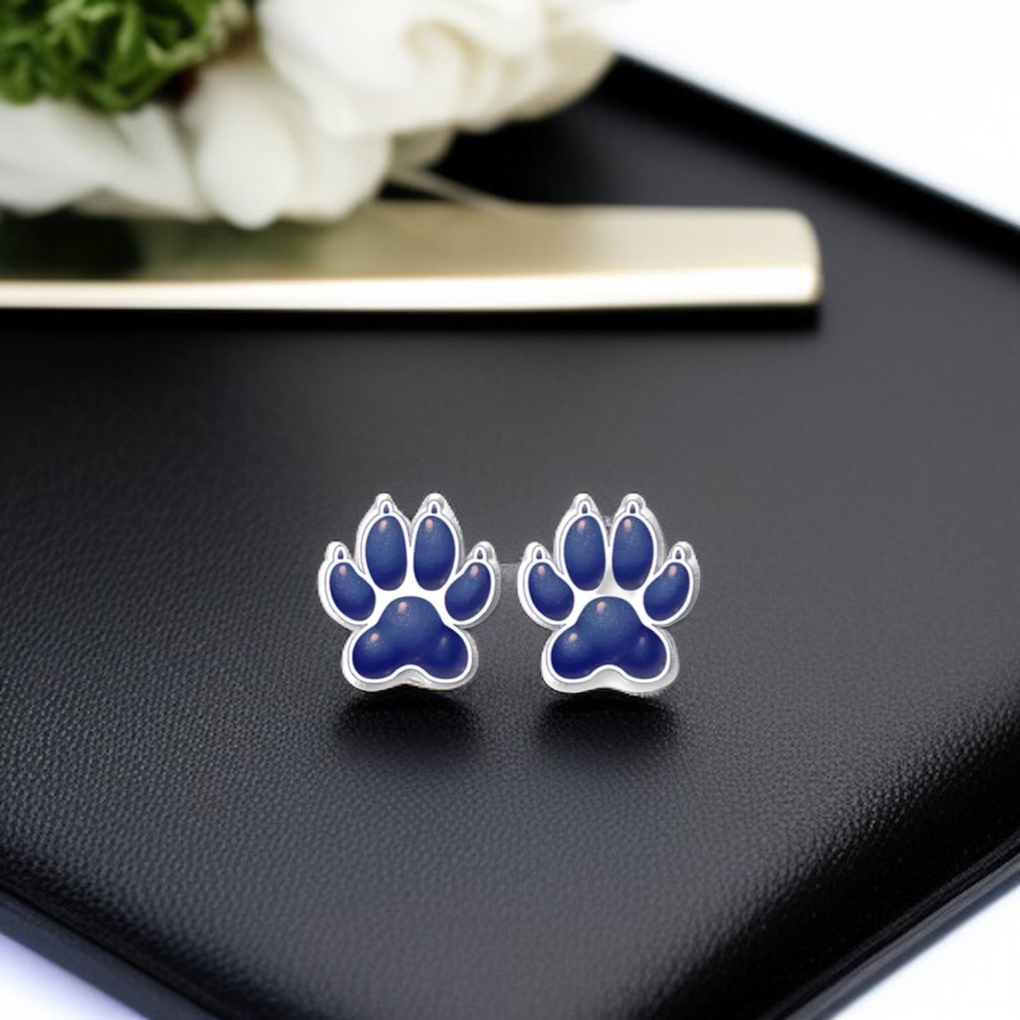 Vibrant Paw Print Studs – A Pawfect Gift! 🐾 10 Colors Available!