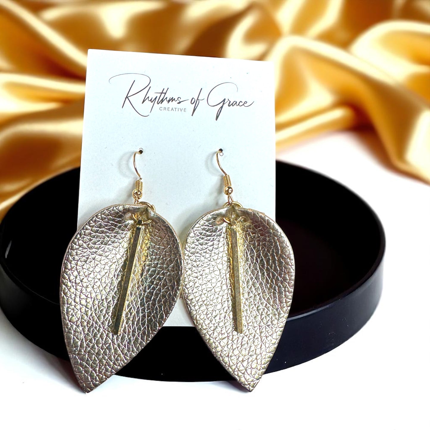 Glamorous Gold Teardrop Earrings with Charm Accent - Elevate Your Style!