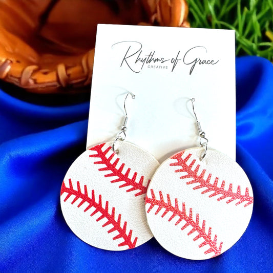 Step Up to the Style Plate with Baseball Dangle Earrings! ⚾️