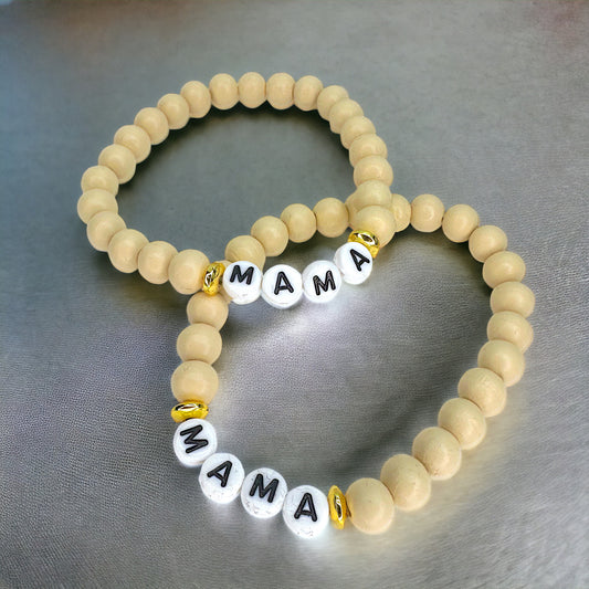 Spread the Mama Love: Stylish Stretchy Beaded Bracelet!