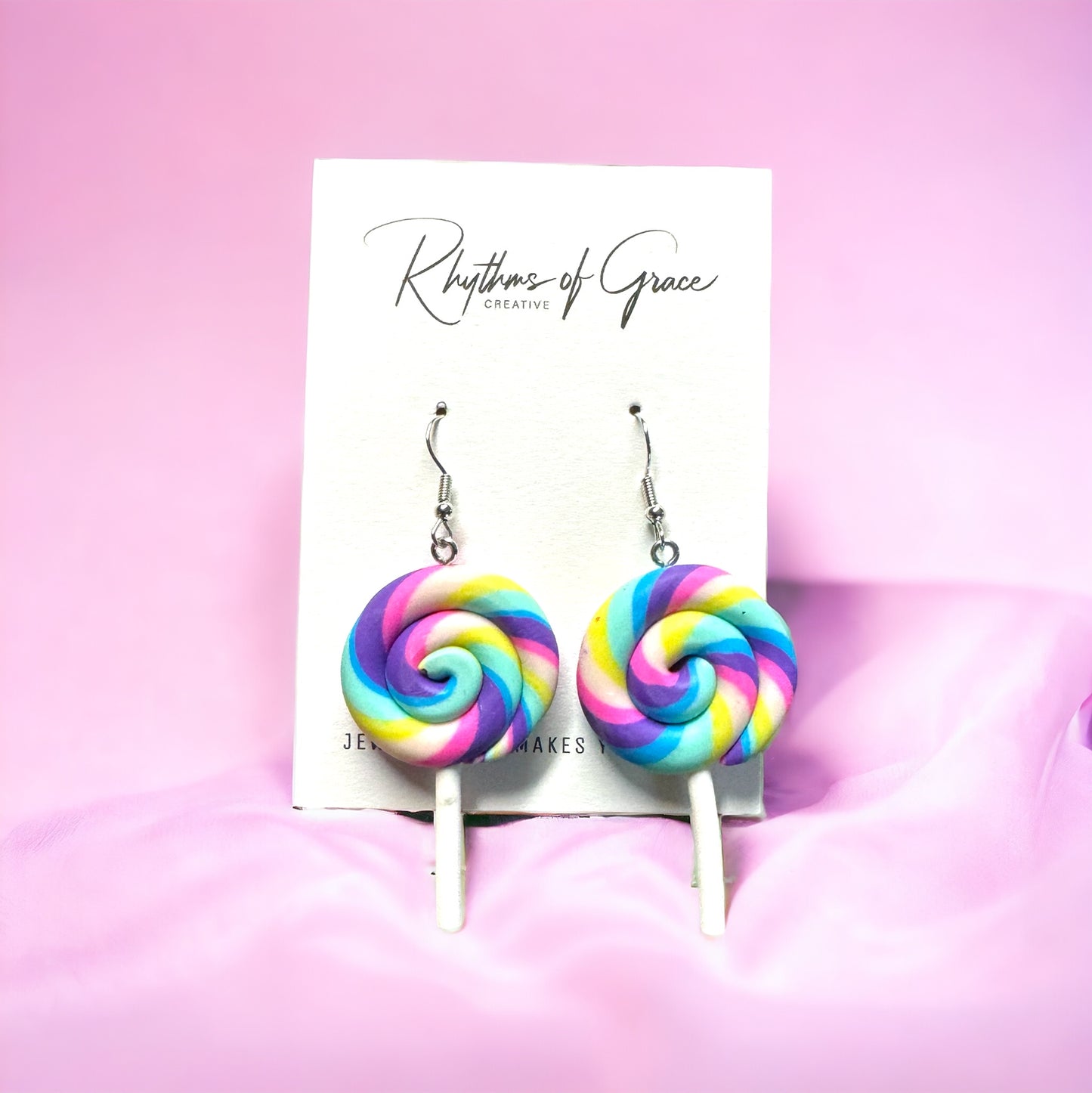 Rainbow Lollipop Earrings - Sweeten Your Style!