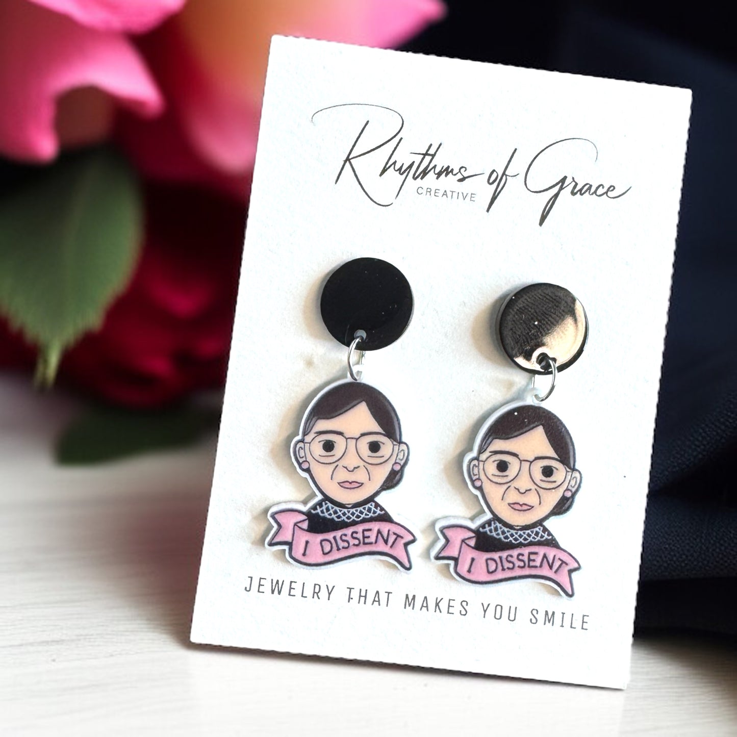 RBG Dangle Earrings: Wear Your Dissent in Style!