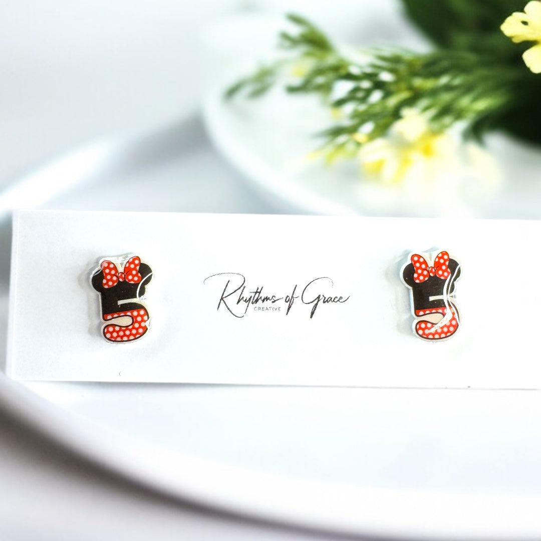 Whimsical Number Stud Earrings: Celebrate Your Age in Style!