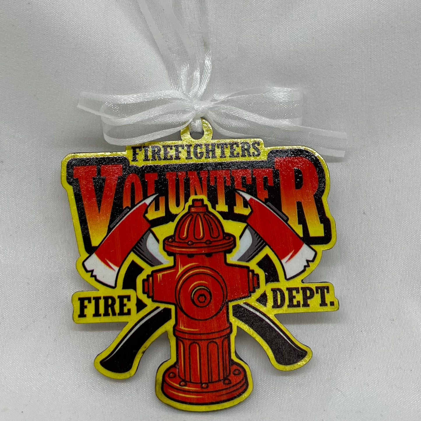 Firefighters Volunteer - Fire Dept Sublimation Ornament
Ignite Your Holiday Spirit!