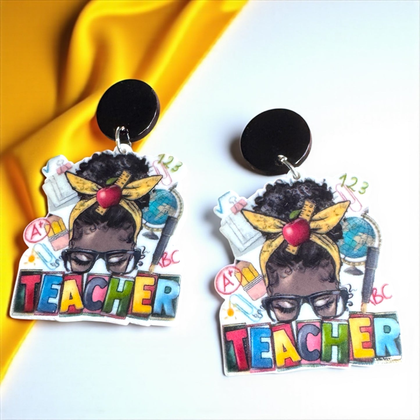 Smart & Stylish: Teacher Dangle Earrings for Every Educator! - Rhythms of Grace Creative