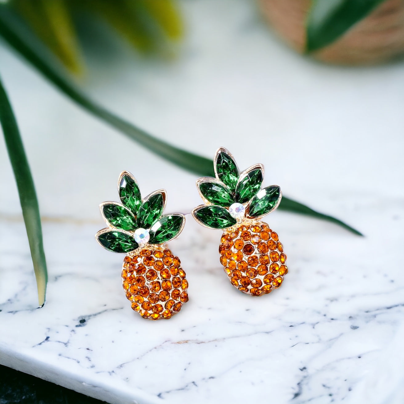 Sparkle & Shine with Pineapple Stud Earrings! 🍍