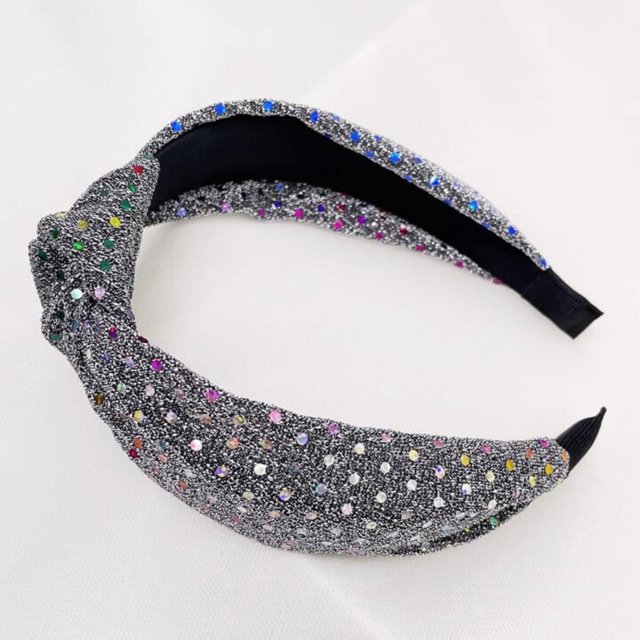 Sequined Headband - Handmade Headpiece, Rainbow Headband, Holiday Headpiece, Sequined Headpiece - Rhythms of Grace Creative