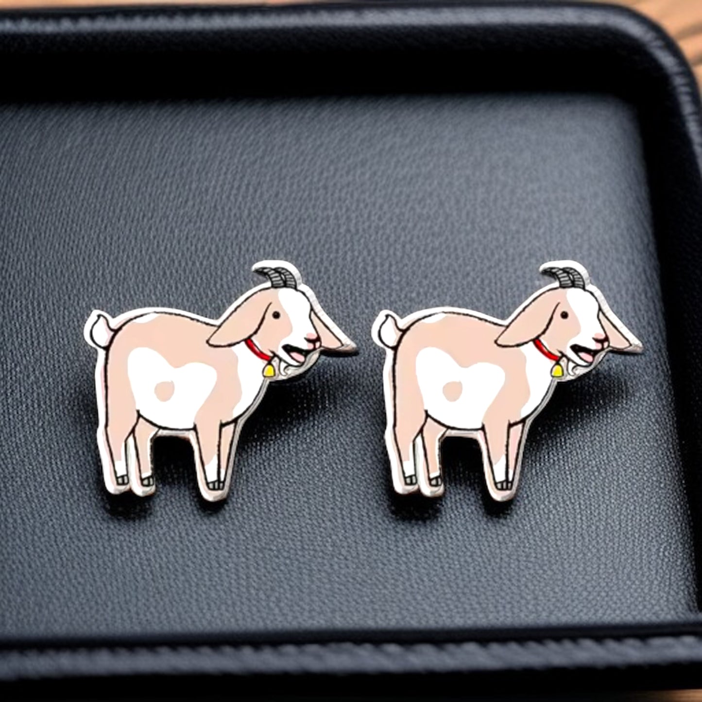 Goats Galore: Adorable Goat Stud Earrings! ๐