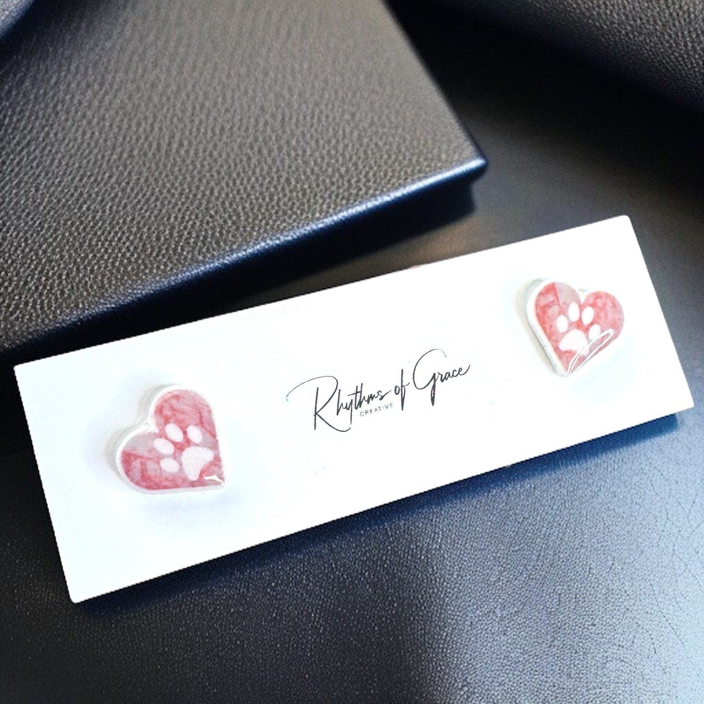 Paw-Heart Stud Earrings: A Purrfect Blend of Love and Whimsy!