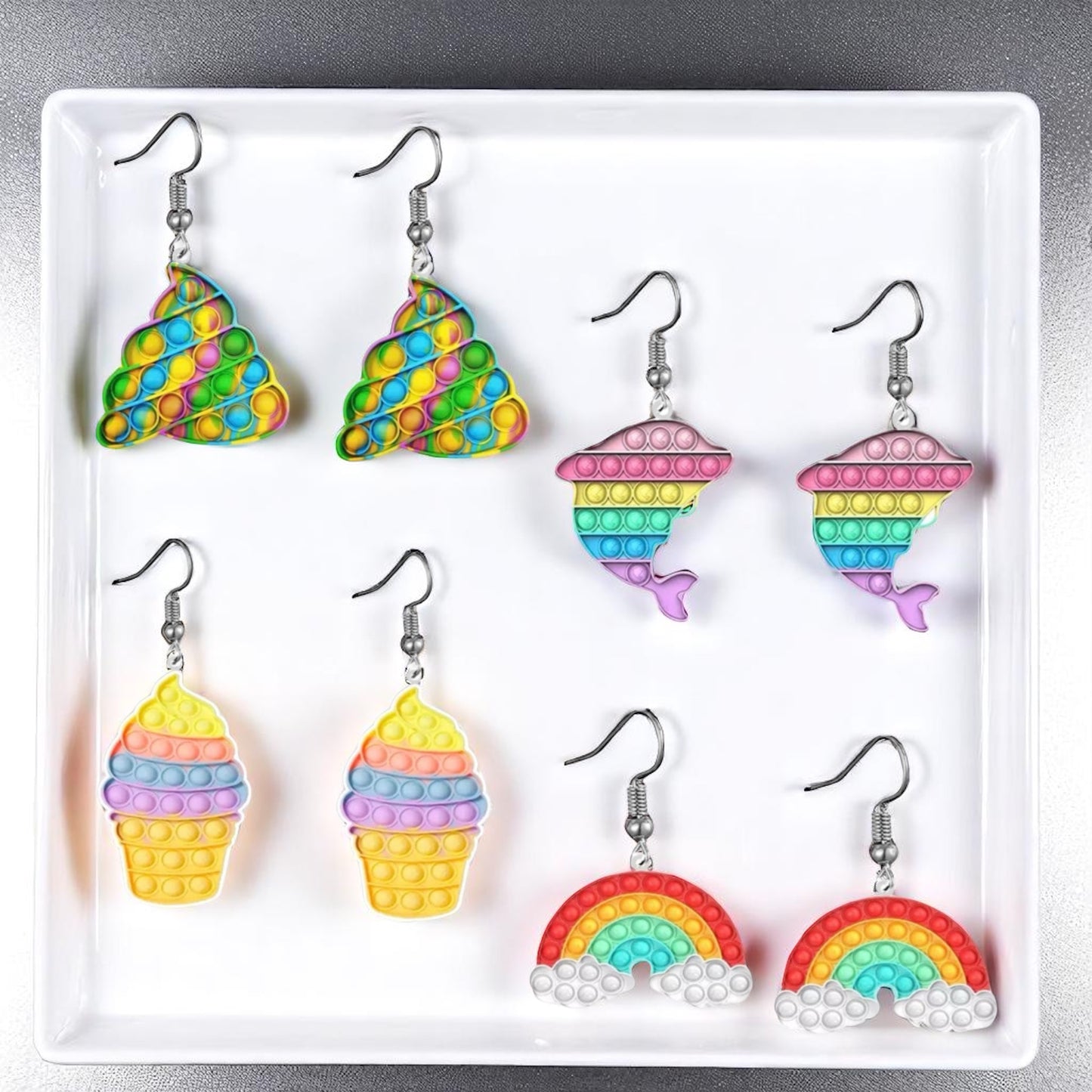 Pop-It Toy Dangle Earrings: A Colorful Twist to Your Style!