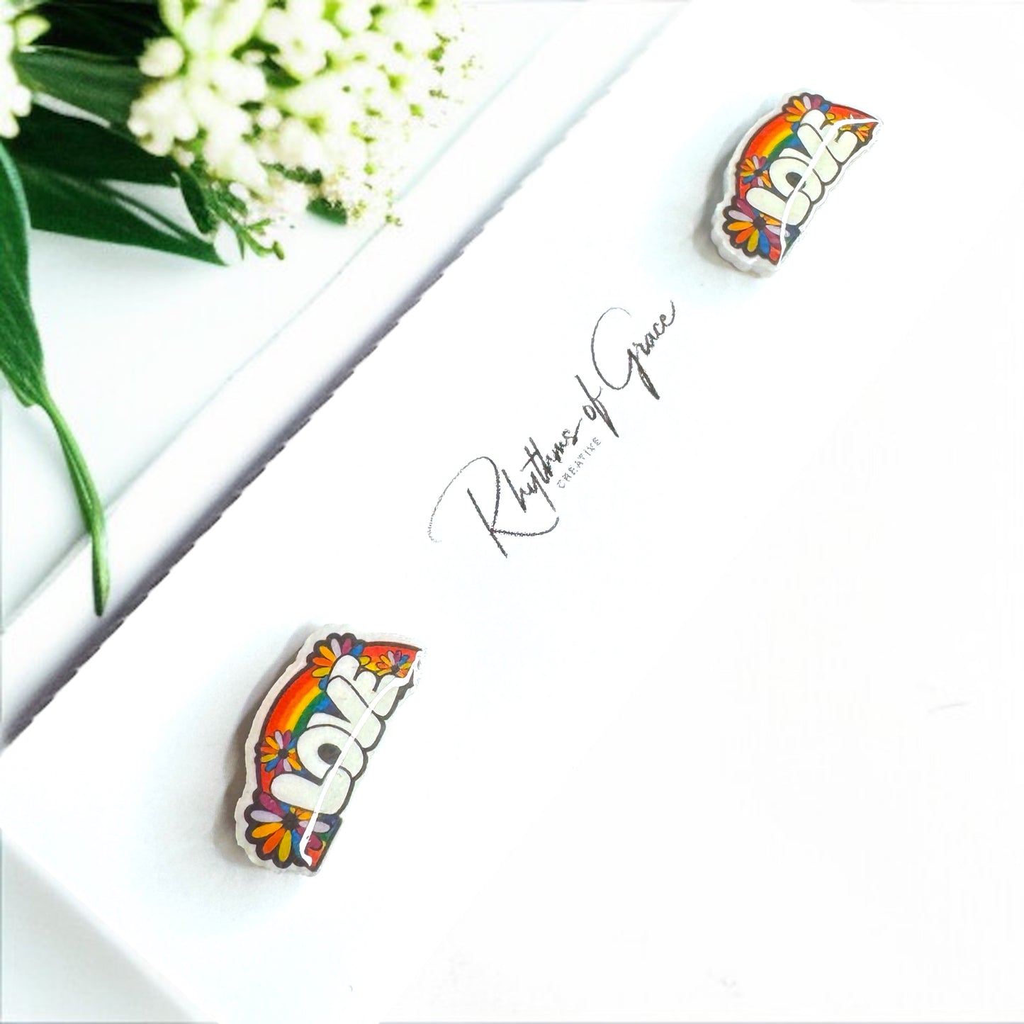 Radiate Love with Rainbow Stud Earrings!