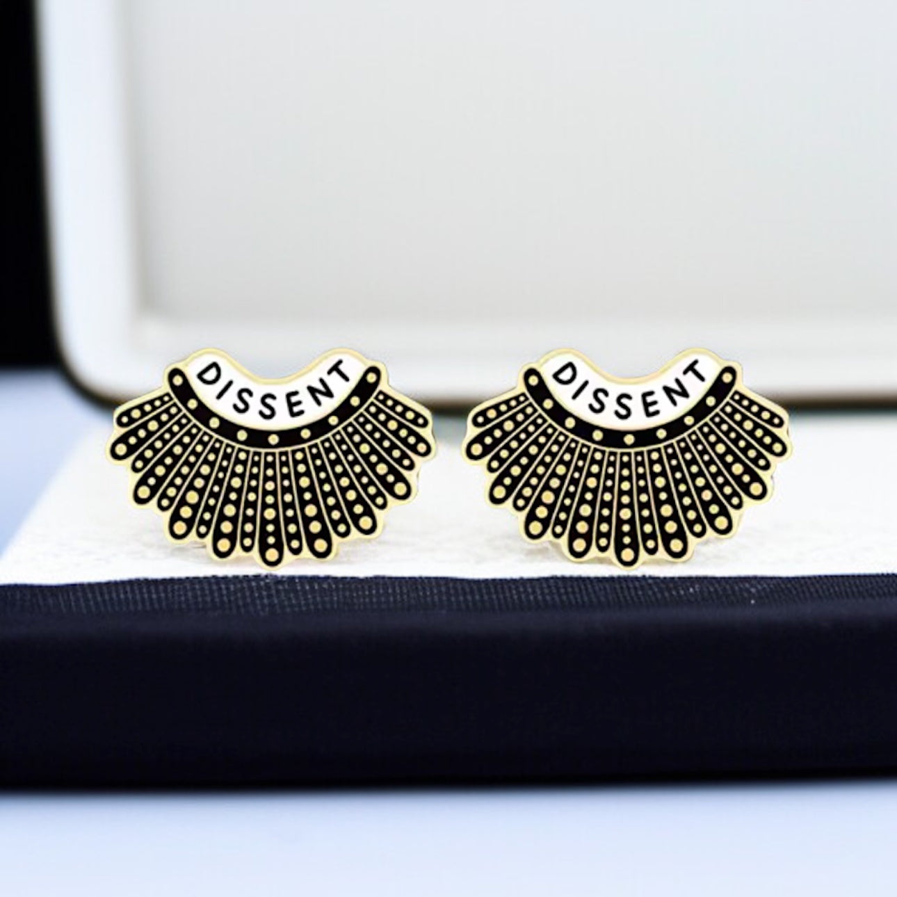Dissent with Style: Delicate RGB Stud Earrings Inspired by RBG!