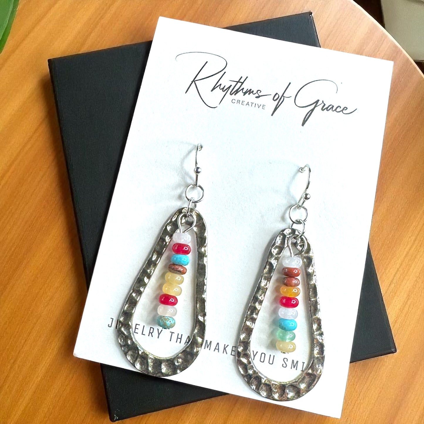 Vibrant Silver Boho Chic Dangle Earrings for Effortless Style