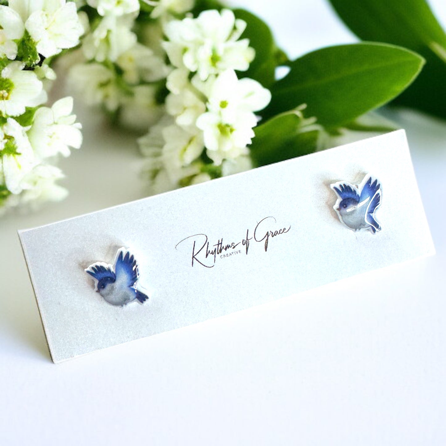 Spruce Up with Bluebird Bliss – Adorable Stud Earrings!