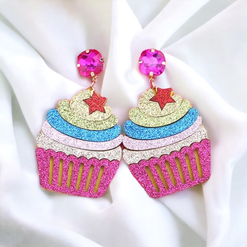 Whimsical Cupcake Earrings - Sweet Treats for Your Ears!