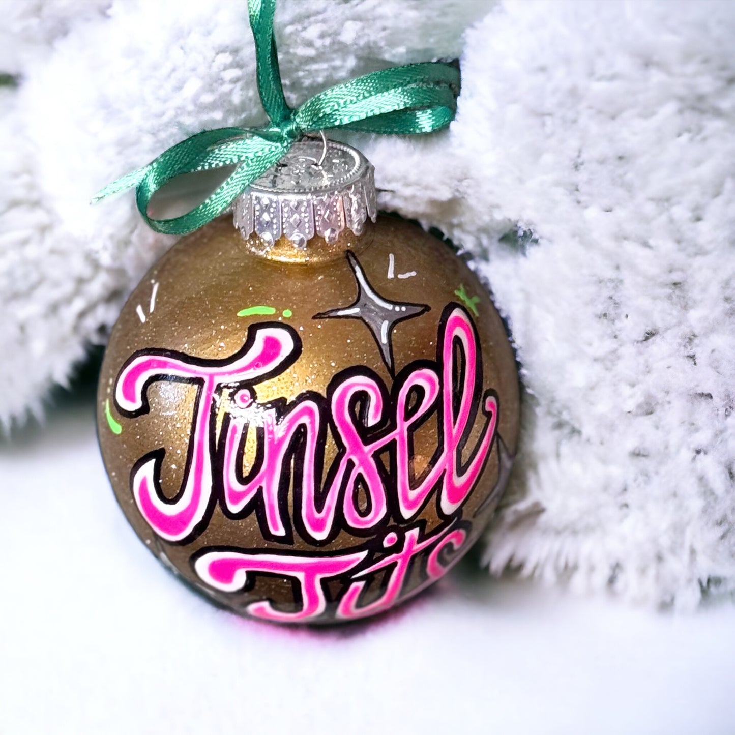 Tinsel Tits: A Cheeky Christmas Ornament that Sparkles!