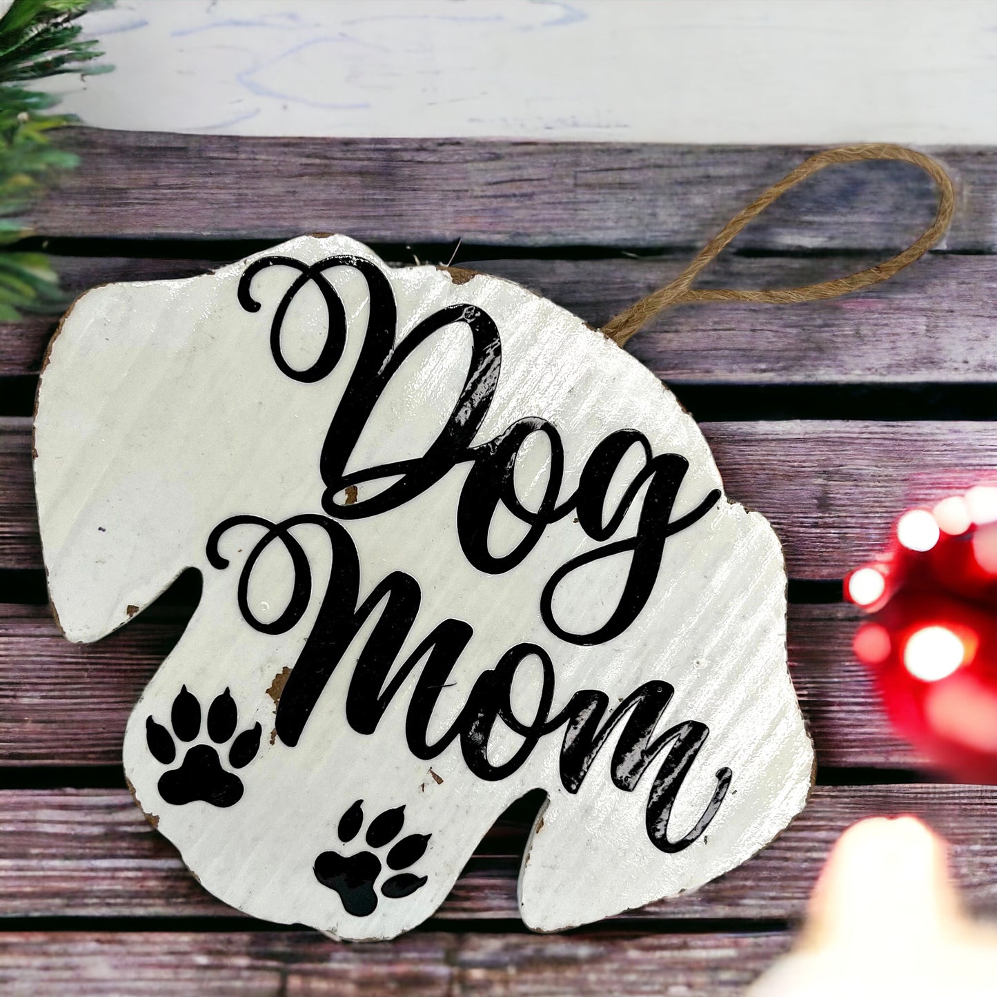 Pawsitively Perfect: Personalized Dog Mom Ornament 🌟 - Rhythms of Grace Creative