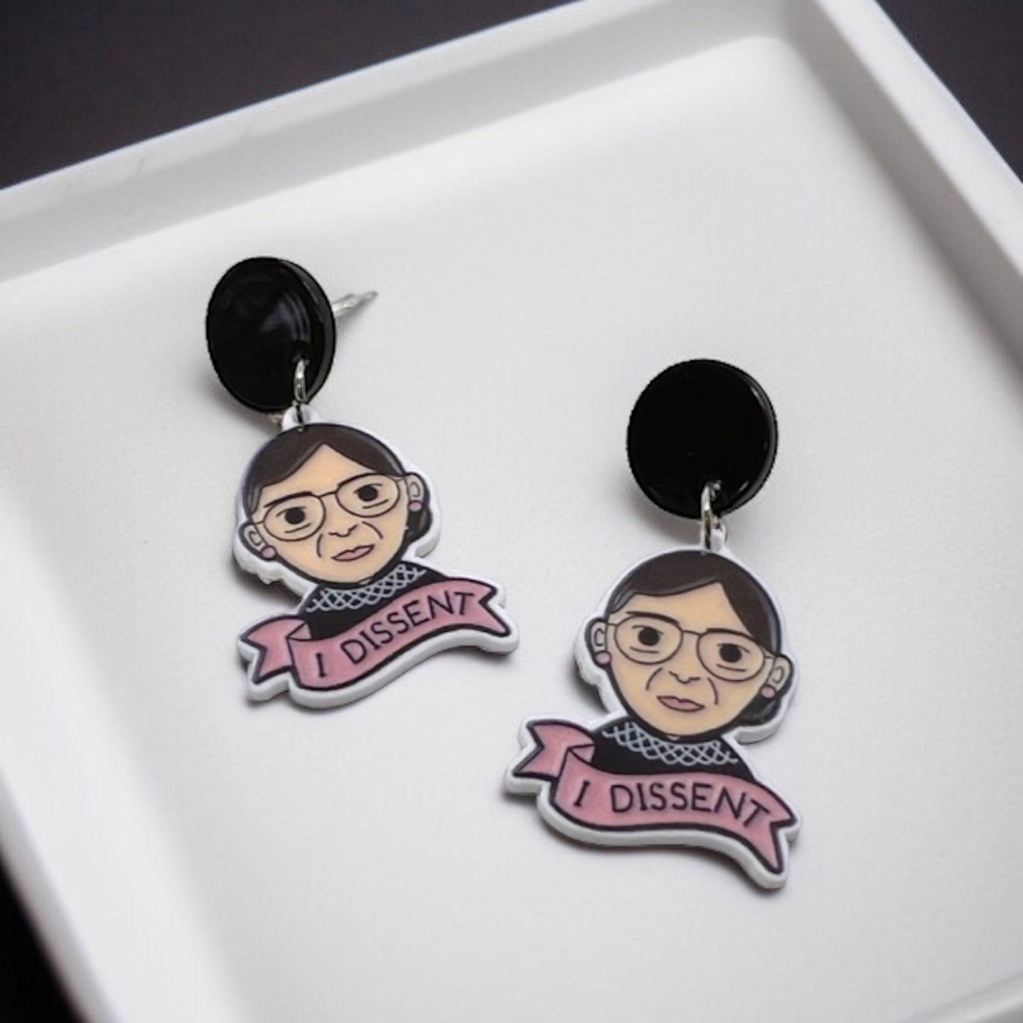 RBG Dangle Earrings: Wear Your Dissent in Style!