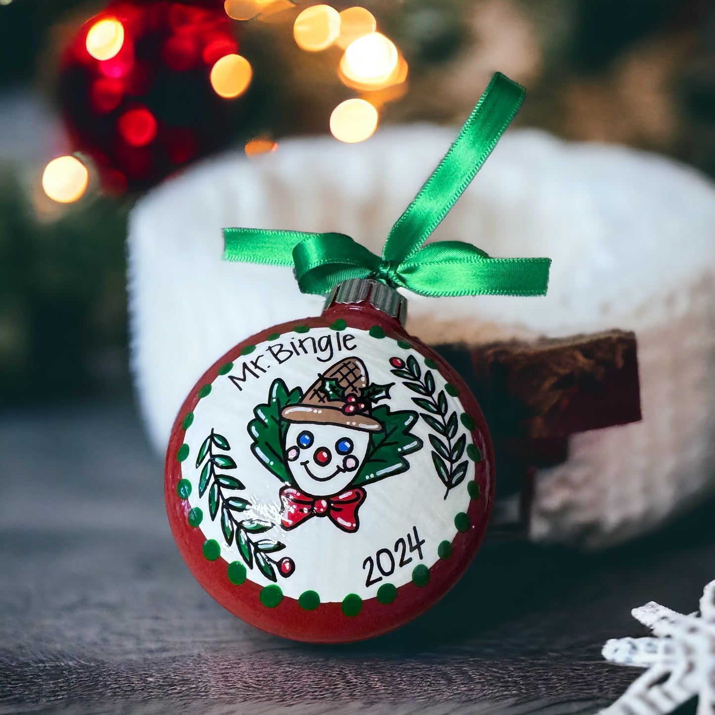 Mr. Bingle's Whimsical Wonderland: Handmade Holiday Ornament!