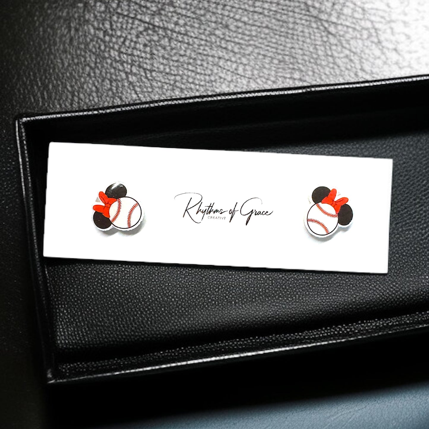 Mouse Ears Sports Stud Earrings: Jewelry for Athletes and Theme Park Lovers!