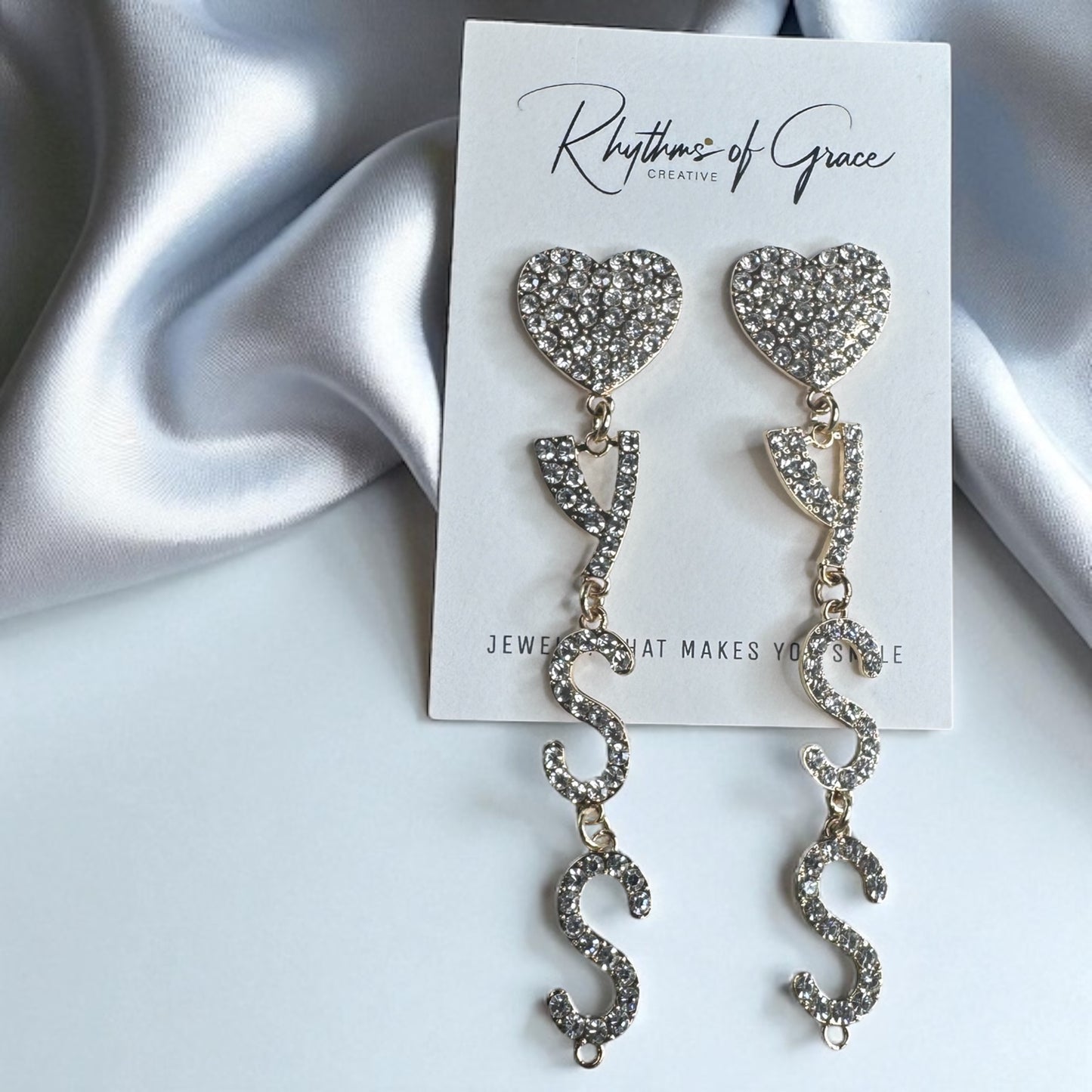 YSSS! Rhinestone Drop Earrings – Statement Bling for Bold Queens 💎