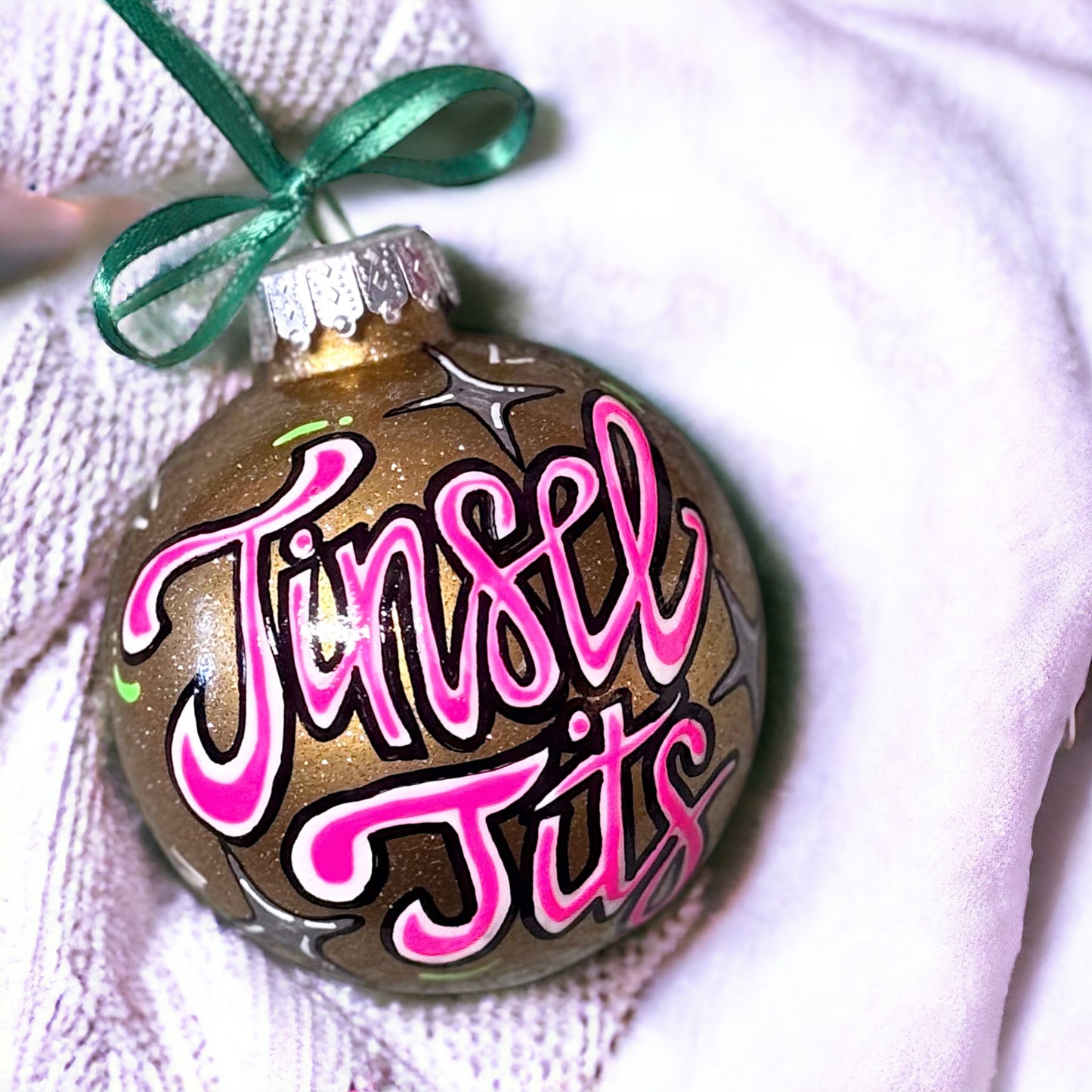 Tinsel Tits: A Cheeky Christmas Ornament that Sparkles!