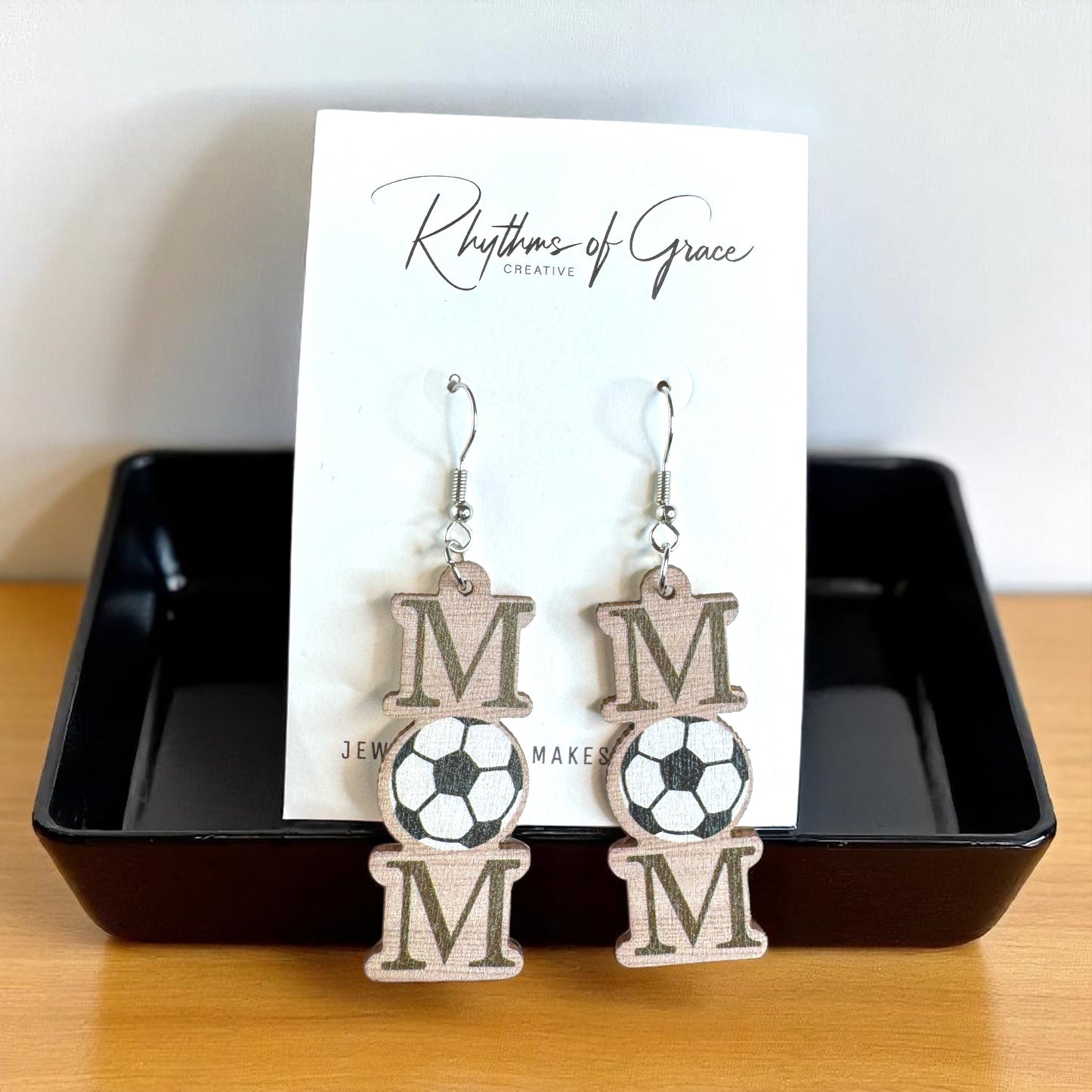 Score Style Points: Fun Sports Mom Dangle Earrings!
