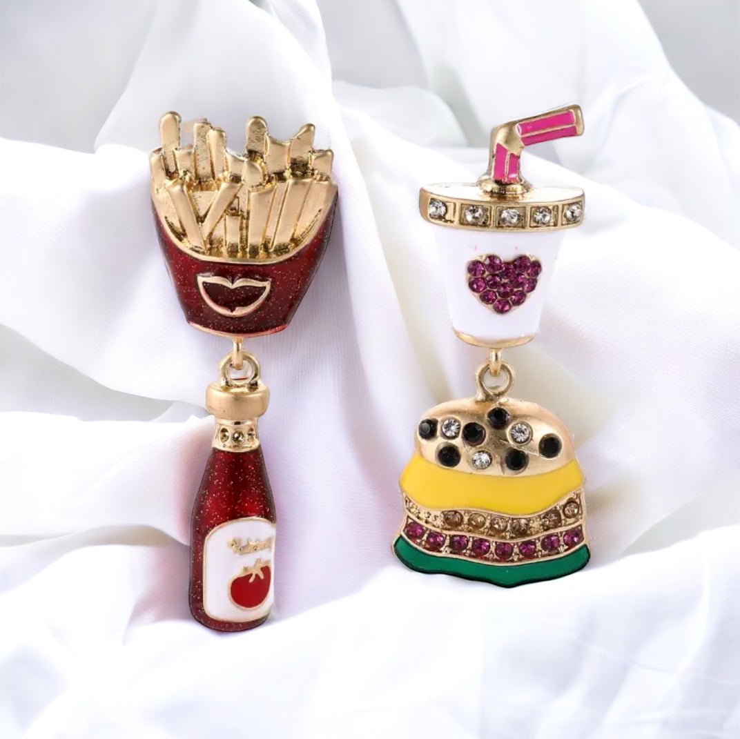 Fast Food Fun: Whimsical Junk Food Earrings for Every Foodie!