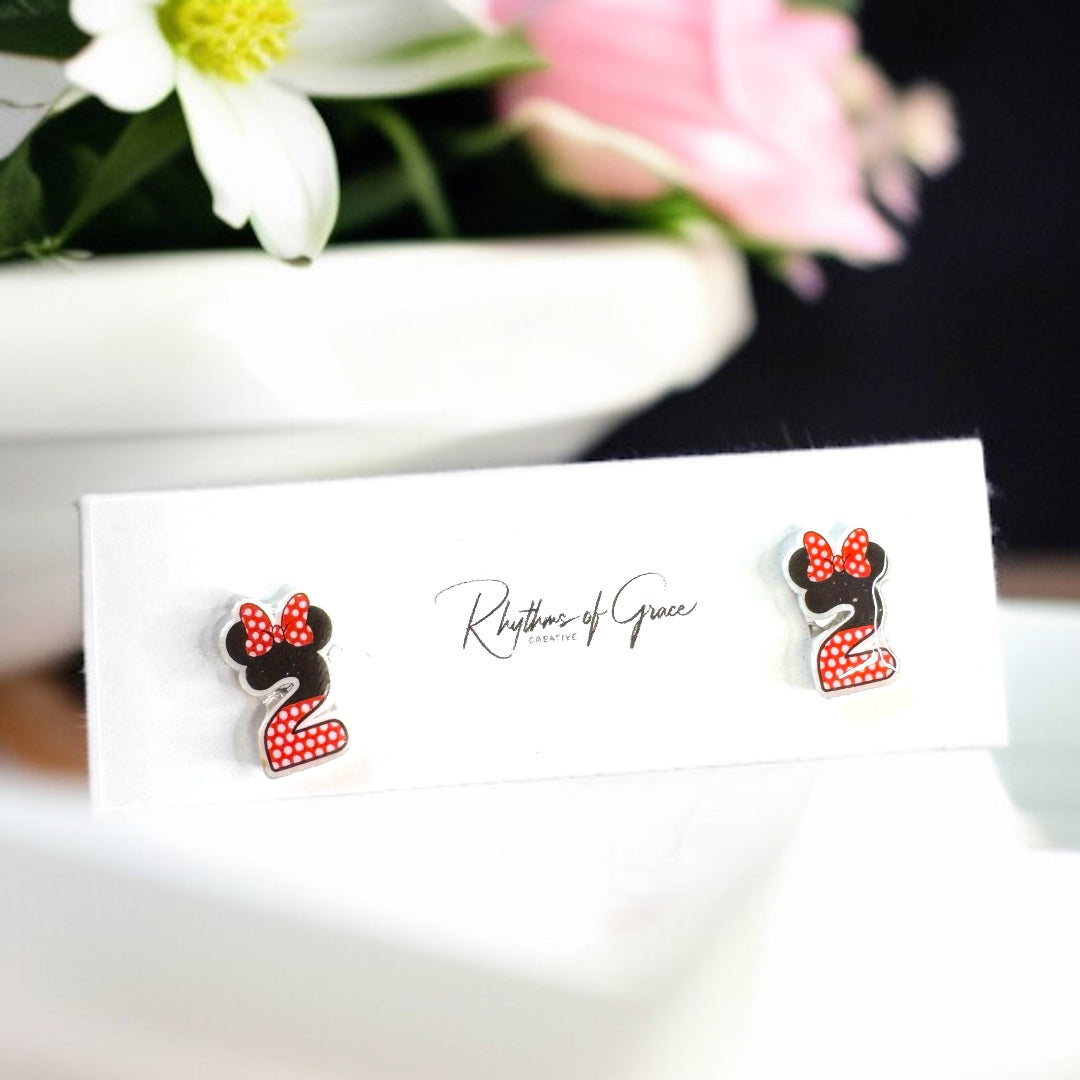 Whimsical Number Stud Earrings: Celebrate Your Age in Style!