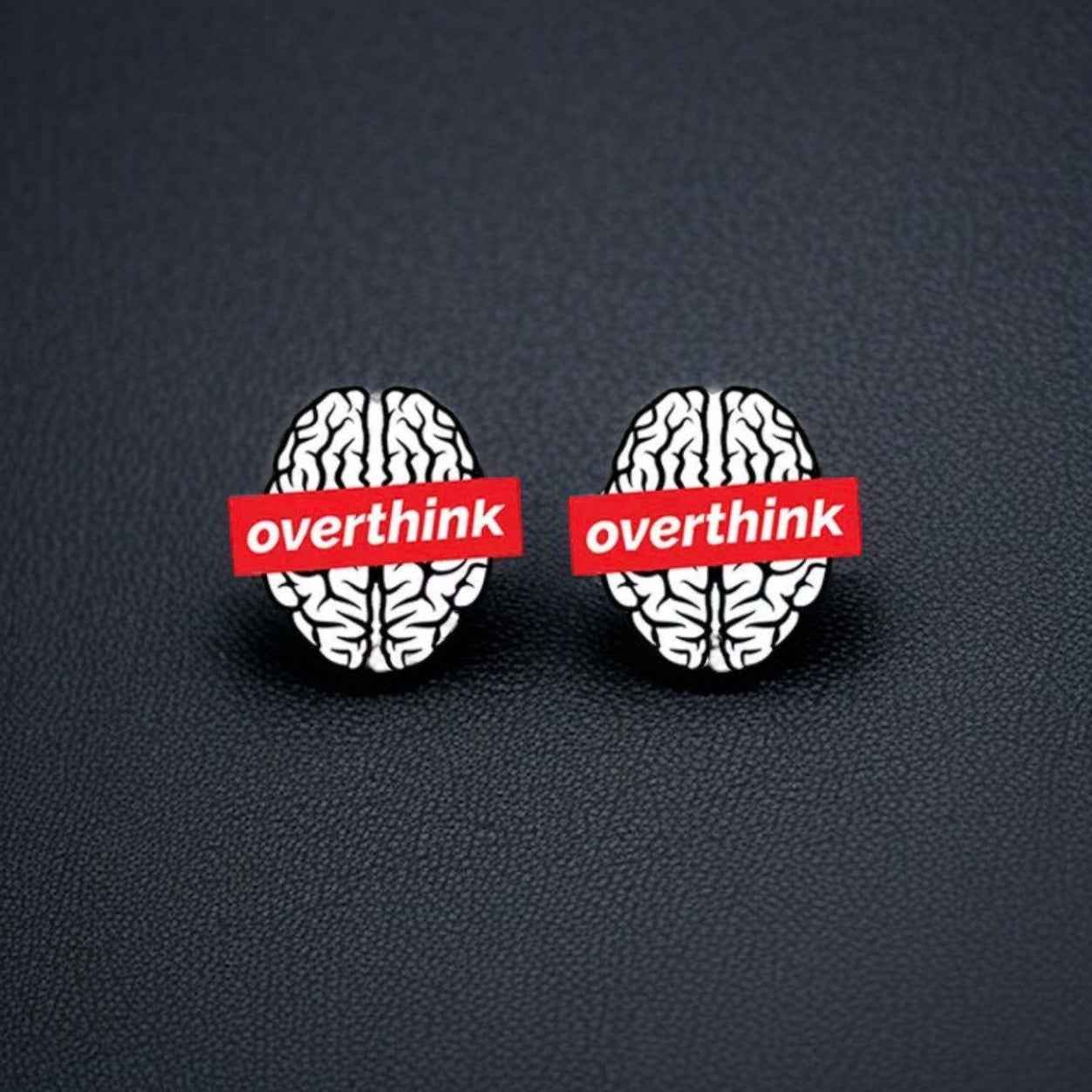 Overthinker Stud Earrings: A Thoughtful Touch for Your Style! 🧠