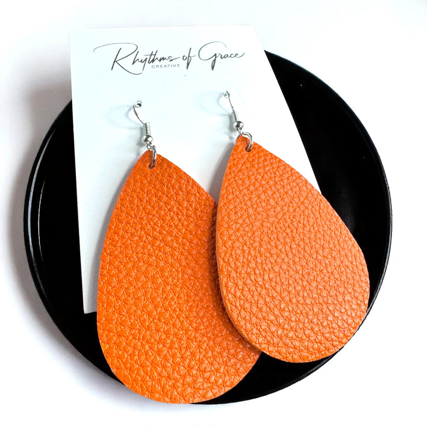 Teardrop Dream Earrings: Colorful Faux Leather Dangles for Every Occasion!