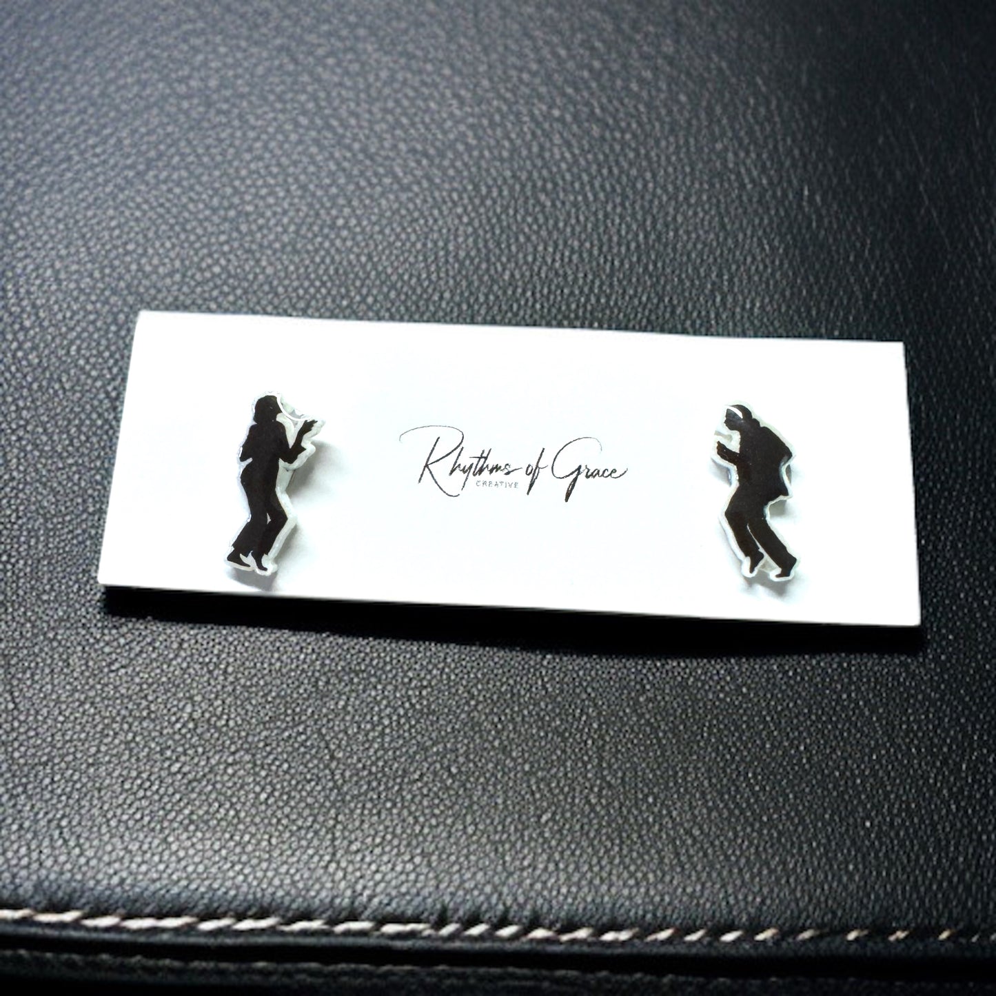 Twist & Shout: Pulp Fiction Dance Stud Earrings - Handmade Fun!
