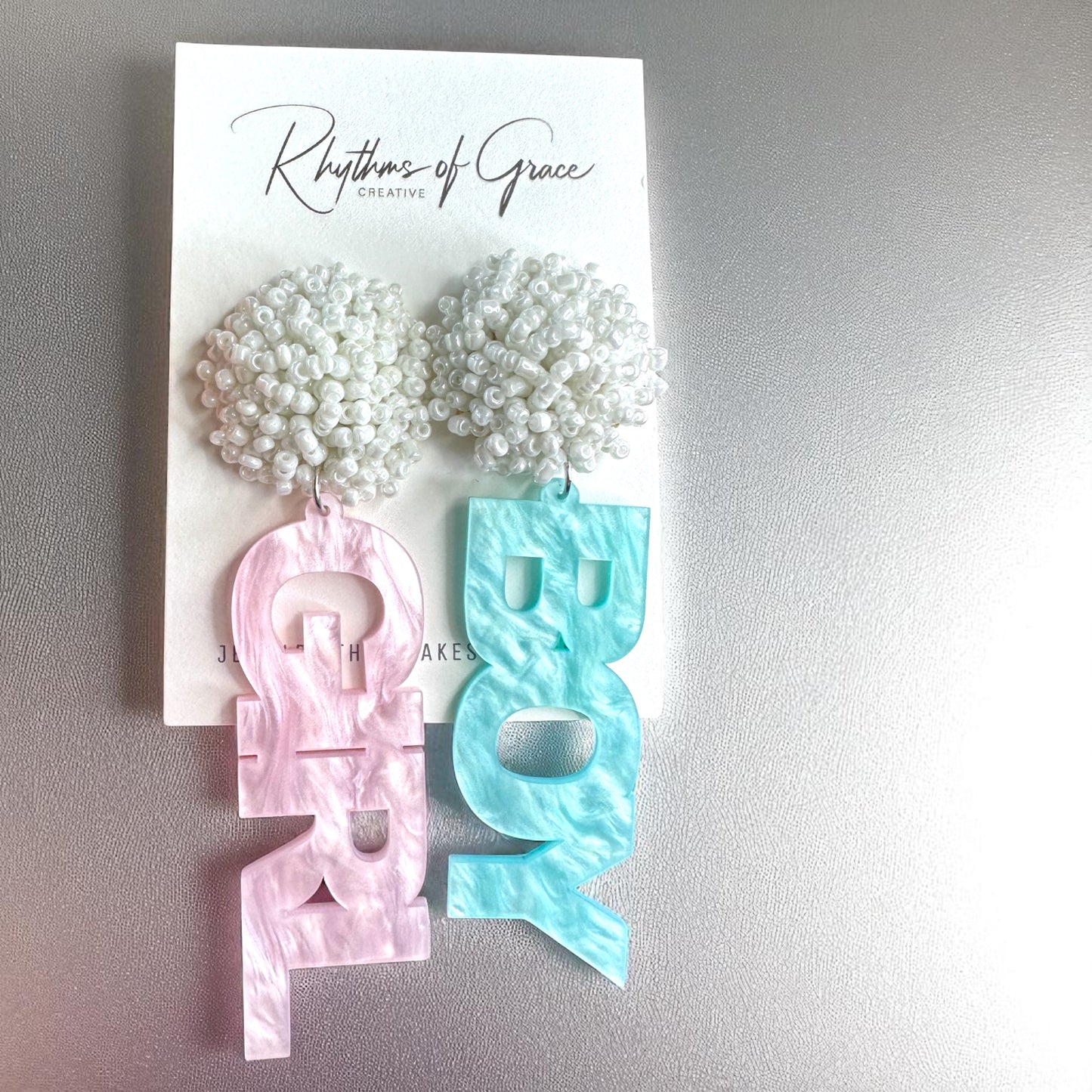 Gender Reveal Dangle Earrings: Share the Surprise in Style