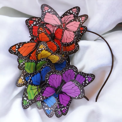 Colorul Butterfly Headband - Handmade Headpiece, Butterfly Headpiece, Floral Headband, Butterfly Costumer